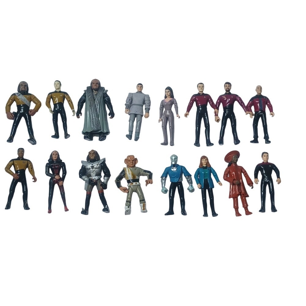 Playmates Star Trek Action Figures OS‎ Multicolor TNG DS9 90s Lot of 16